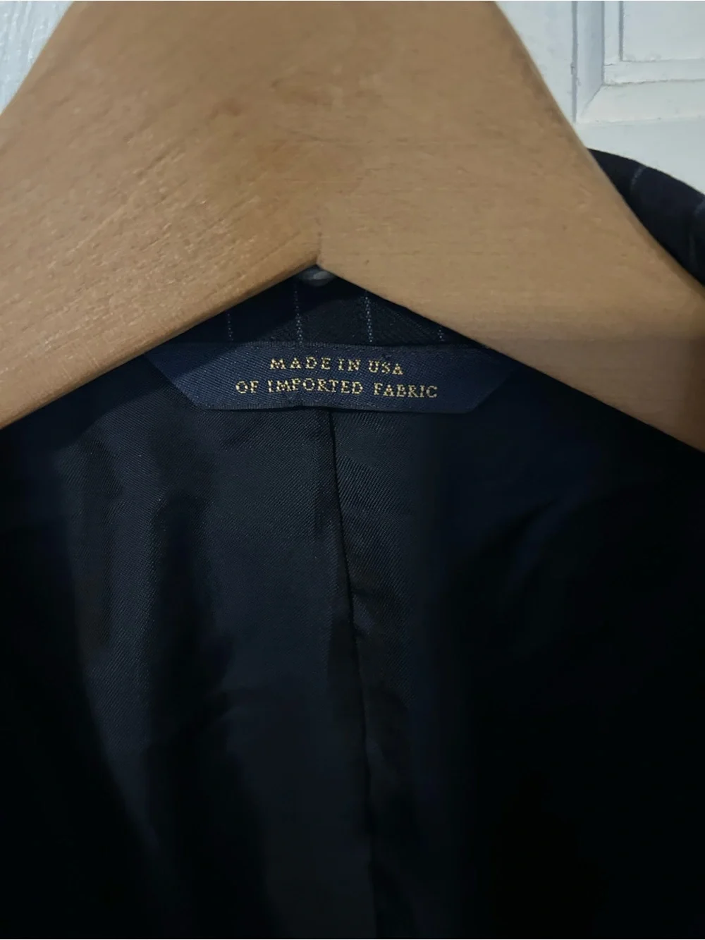 Brooks Brothers 1818 Saxxon Pinstripe Single-Breasted Suit Jacket Blazer 40L